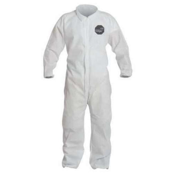 DuPont Proshield 10 Coveralls White with Elastic Wrists and Ankles, White, 5X-Large - 25 CA (251-PB125SW-5XL)