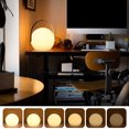 thumbnail image 3 of Luces de noche Lámpara de pared LED Lámpara de pared para cama de hotel Lámpara de pared para pasillo con interruptor Negro 9W 3000K Luz cálida (redonda)--, 3 of 4