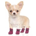 thumbnail image 5 of Unique Bargains Pack of 4 Waterproof Dog Shoes with Adjustable Straps Rose Red S, 5 of 6