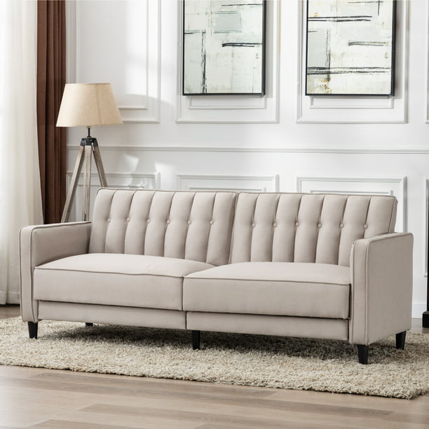 Rose Refrigerate Exercise AC Pacific Tufted Noah Modern Sleeper Sofa Bed, Beige - Walmart.com