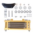 thumbnail image 2 of Kit de enfriador de aceite de motor universal, radiador dorado con accesorios de montaje para motocicleta Dirt Pit Bike ATV de 125cc-250cc, 2 of 5