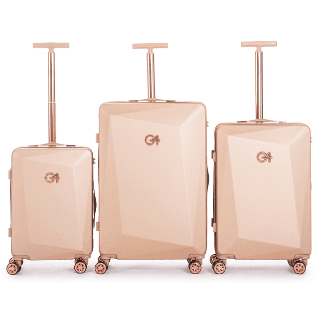 WINGOMART Ensemble de Bagages 3 Pcs Léger Durable PC+ABS Rigide, Roues Doubles Pivotantes, Cadenas TSA - 20 Po/24 Po/28 Po