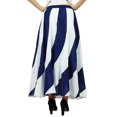 thumbnail image 4 of Bimba Long A-Line Maxi Spiral Summer Skirt Cotton With Back Elastic & Side Zip, 4 of 6