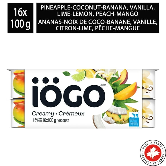 iÖGO Pots de yogourt tropical 1,5 % 16x100g