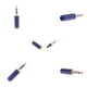 thumbnail image 1 of 5x 3.5mm 1/8 '' 4 Polos Enchufe a / V Conector de Soldadura Azul, 1 of 8