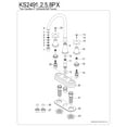 thumbnail image 3 of Kingston Brass KS2491PX Governor Two-Handle 2-Hole Deck Mount Bar Faucet in Polished Chrome, 3 of 5