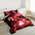 thumbnail image 3 of Homewish Magic Animal Dragon Bedding Comforter Set,Retro Western Fantasy Twin Comforter Sets,Black Red Bedding Set For Kids,Breathable Home Decor Reversible,2-Piece, 3 of 8