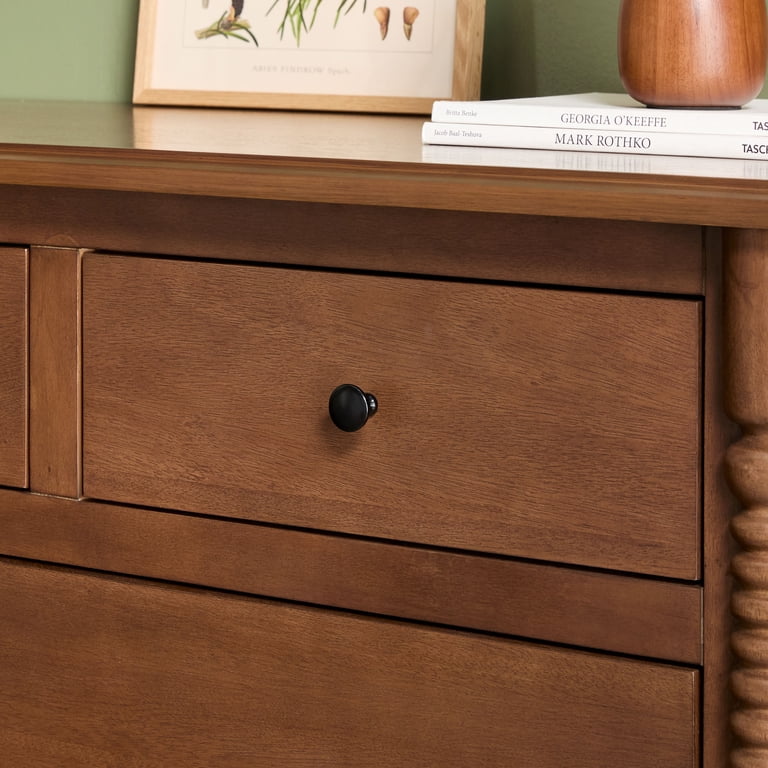 brown spindle dresser Spindle 4-Drawer Teak Wood Dresser by Ethnicraft