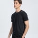 thumbnail image 3 of Camisetas de entrenamiento negras para hombre, camiseta deportiva de manga corta de secado rápido y rendimiento, camiseta informal y transpirable, 3 of 6