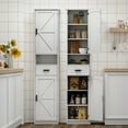thumbnail image 5 of 69" H Tall Bathroom Storage Cabinet with 2 Barn Doors and 1 Drawer, Narrow Storage Unit, Adjustable Shelves,Floor Cabinet for Bathroom, Living Room, 5 of 6