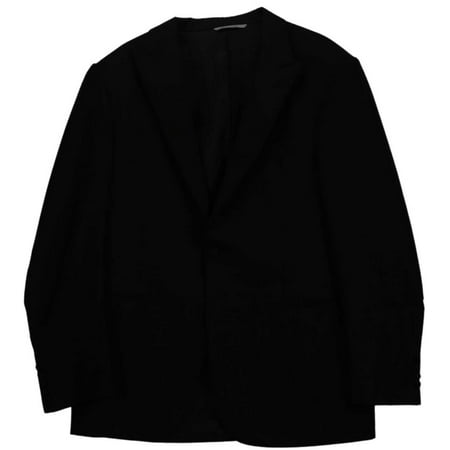 Canali Men's Black Classic Fit Solid Wool Suit Jacket Dress - 42