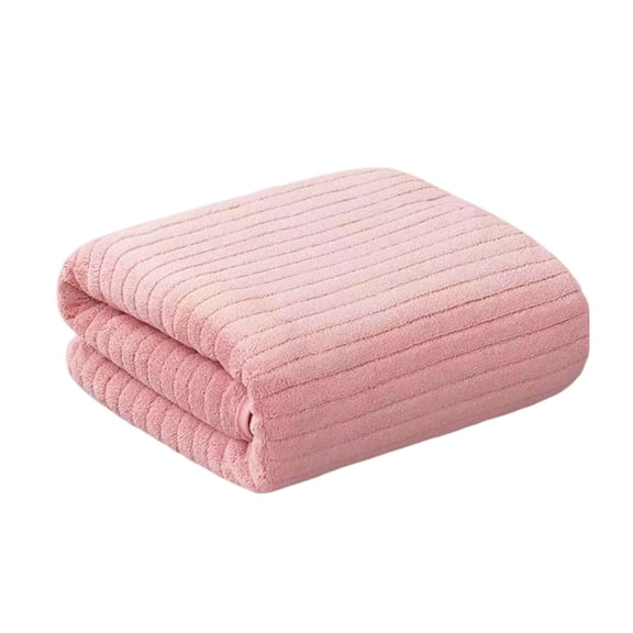 Pink Plush Hand Towel For Bathroom And Kitchen Use Quick Drying And Highly Absorbent Soft Coral Fleece Material
