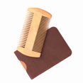 thumbnail image 1 of Peine Para Peinar Barba De Madera De Peral, Herramienta Para Dar Forma Al Bigote Con Diseño Doble Para El Cuidado Del Cabello, Peine De Madera Perfumada, 1 of 7
