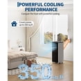 thumbnail image 3 of JoanKaren 8000 BTU Portable Air Conditioner Up to 350 Sq. Ft. 3-in-1 AC Unit with Cooling,Dehumidifier & Fan,Energy-Saving,24-Hr Timer,Full Window Kit,Black Top, 3 of 10