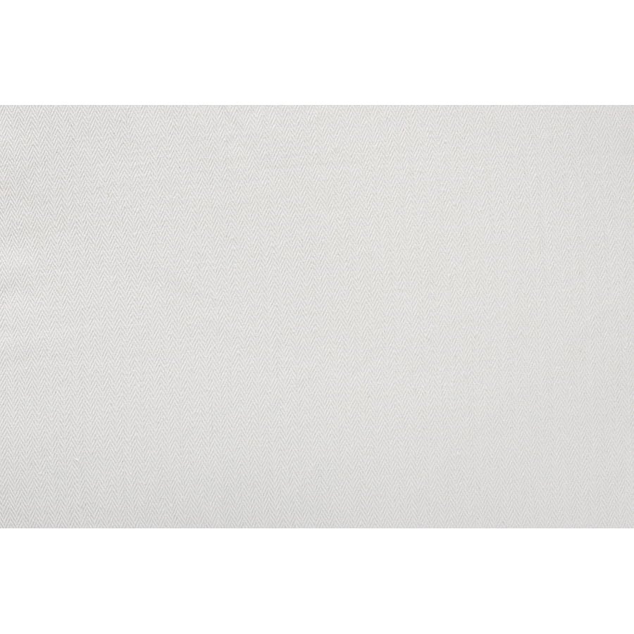 Baxton Studio Orchard Modern Bohemian White Fabric Upholstered and Natural Brown Rattan Ottoman