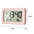 thumbnail image 5 of Reloj de pared digital BLESIY temperatura pantalla LCD montada en Monitor de humedad decoración de habitación dormitorio hogar VERDE, 5 of 5