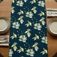 thumbnail image 5 of Table Runners 72 Inches Long Dress Scarves, Blue Summer Botanical Farmhouse Kitchen/Dining Table Runner, Coffee Tablerunners, Green Spring Floral Birds Farmhouse 13x72 Inch, 5 of 9