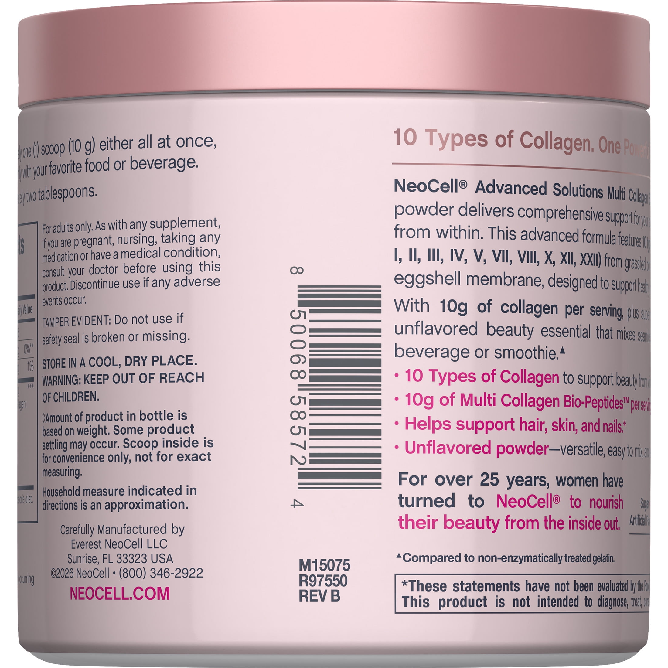 NeoCell Multi Collagen Powder for Bone & Joint Health - 7 oz UnFlavored