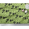 thumbnail image 2 of Soimoi Green Viscose Chiffon Fabric Dots & Circle Geometric Print Fabric by the Yard 42 Inch Wide, 2 of 3