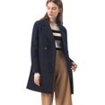 thumbnail image 2 of Manteau Trench Raglan à Revers Croisé pour Femme Bleu P (US 6), 2 of 6