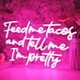 thumbnail image 4 of Letrero LED de neón SYLHOME Pink Feed Me Tacos, 43 x 26 cm, USB, 4 of 9