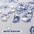 thumbnail image 4 of Round Tablecloth with Umbrella Hole and Zipper, Spill Proof Wrinkle Free Table Cloth, Washable Polyester Patio Table Cover for Picnic BBQS(Blue and White,60 x 60 Inch), 4 of 7