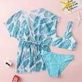 thumbnail image 2 of CAUYDY 2T 3T 4T Toddler Kids Girls 3 Piece Bikini Swimsuit 5T 6T 7T 8T Children Girls Bathing Suit with Cover Ups 10T 11T 12T 13T Teen Girls Summer Swimwear (Sizes 10-11 Years,H03-Sky Blue), 2 of 7