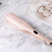 Curling Iron Anti-Scald Hair Crimper Ceramic 2 Barrel Ionic Wavy Curler,pink