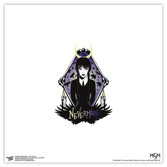 Gallery Pops Wednesday - Nevermore Wall Art, Unframed Version, 12" x 12"