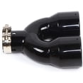 thumbnail image 4 of Anqidi Exhaust Pipe, 2.5" Inlet 3.5" Outlet Black Stainless Steel Car Exhaust Pipe Tail Dual Muffler Tip, 4 of 8