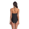 thumbnail image 5 of Melyum Women One Piece Ruched Swimsuits Deep V Neck Halter Tummy Control Swimwear High Cut Leg Adjustable Bathing Suits, 5 of 6