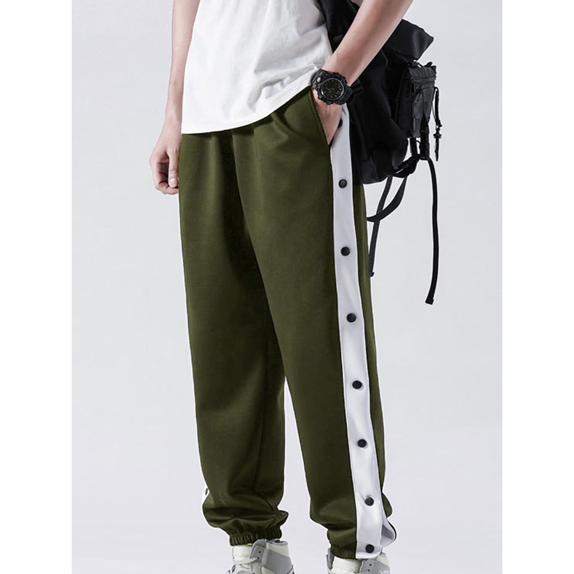 Basketball warm up pants with snaps sale