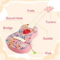 thumbnail image 3 of Kids Guitar Toys for 2 3 4 5 6 Years Old Girls Toddlers, Musical Instruments for Girls Toys Ages 4-6, Birthday Gifts Guitar Toys for Girls Age 4 5 6 7 8 9 10 Year Old, 3 of 6