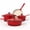 Red, variant on MF Studio 7-Piece Enameled Cast Iron Cookware Sets, Heavy Duty Ceramic Coated Pots and Pans Set, Red Dutch Ovens Set