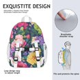thumbnail image 5 of Colorful Floral Pattern Backpack for School,Cute School Bag,Schoolbag with Adjustable Shoulder Straps & Padded Back,15"x11.42"x5.5", 5 of 6