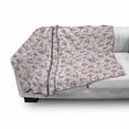 thumbnail image 3 of Tropical Soft Flannel Fleece Throw Blanket, Plumeria and Pink Hibiscus Blossoms Paradise Flowers Hawaii, Cozy Plush for Indoor and Outdoor Use, 70" x 90", Blue Grey Pale Yellow, by Ambesonne, 3 of 6