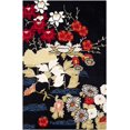 thumbnail image 2 of SAFAVIEH Bella Marin Floral Flowers Wool Area Rug, Black/Multi, 6' x 9', 2 of 7