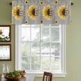 thumbnail image 4 of 2 Pack Valances for Windows, Yellow Sunflowers Window Valances for Living Room/Bedroom/Bathroom, Floral You Are My Sunshine Grey Quotes Light Filtering Kitchen Curtain Valance 42"W x12" L, 4 of 9