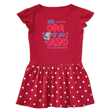 

Inktastic Memorial Day My Opa is My Hero Gift Toddler Girl Dress