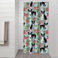 thumbnail image 2 of Boston Terriers and Pioneer Flower Shower Curtain 36"x72" ,Bathroom Decorative Shower Curtains Set with 12 Hooks,Modern Waterproof Washable Shower Curtain, 2 of 6