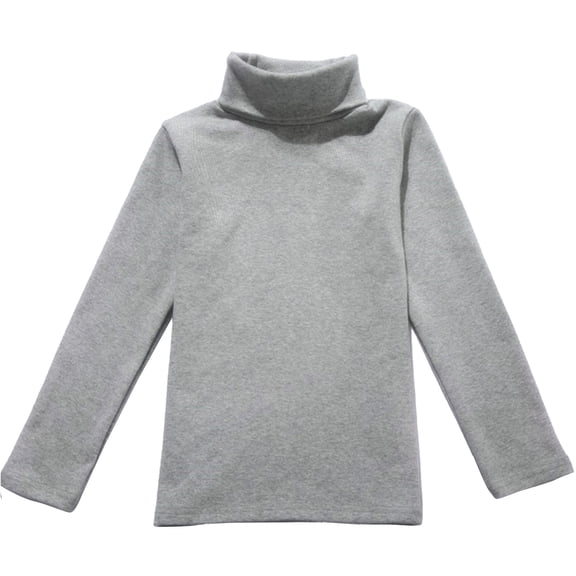 Otqutp Boys Girls Turtleneck Sweater Long Sleeve Solid Knit Tops Soft Cotton T Shirts Warm Pullover Fall Winter Undershirt