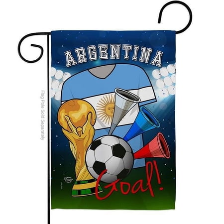 World Cup Argentina Soccer Sports 13 x 18.5 in. Double-Sided Decorative Vertical Garden Flags for House Decoration Banner Yard Gift
