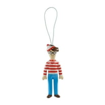 Where's Waldo Decoupage Christmas Ornament, Red, White, Plastic, By Ruz