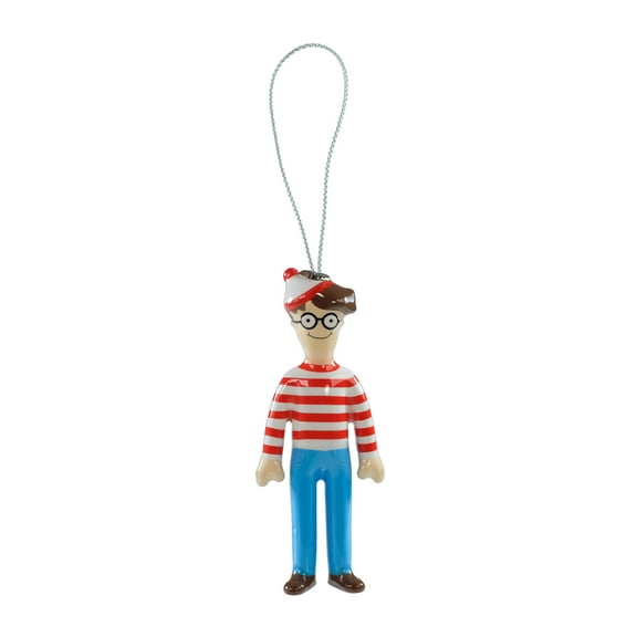 Where's Waldo Decoupage Christmas Ornament, Red, White, Plastic, By Ruz