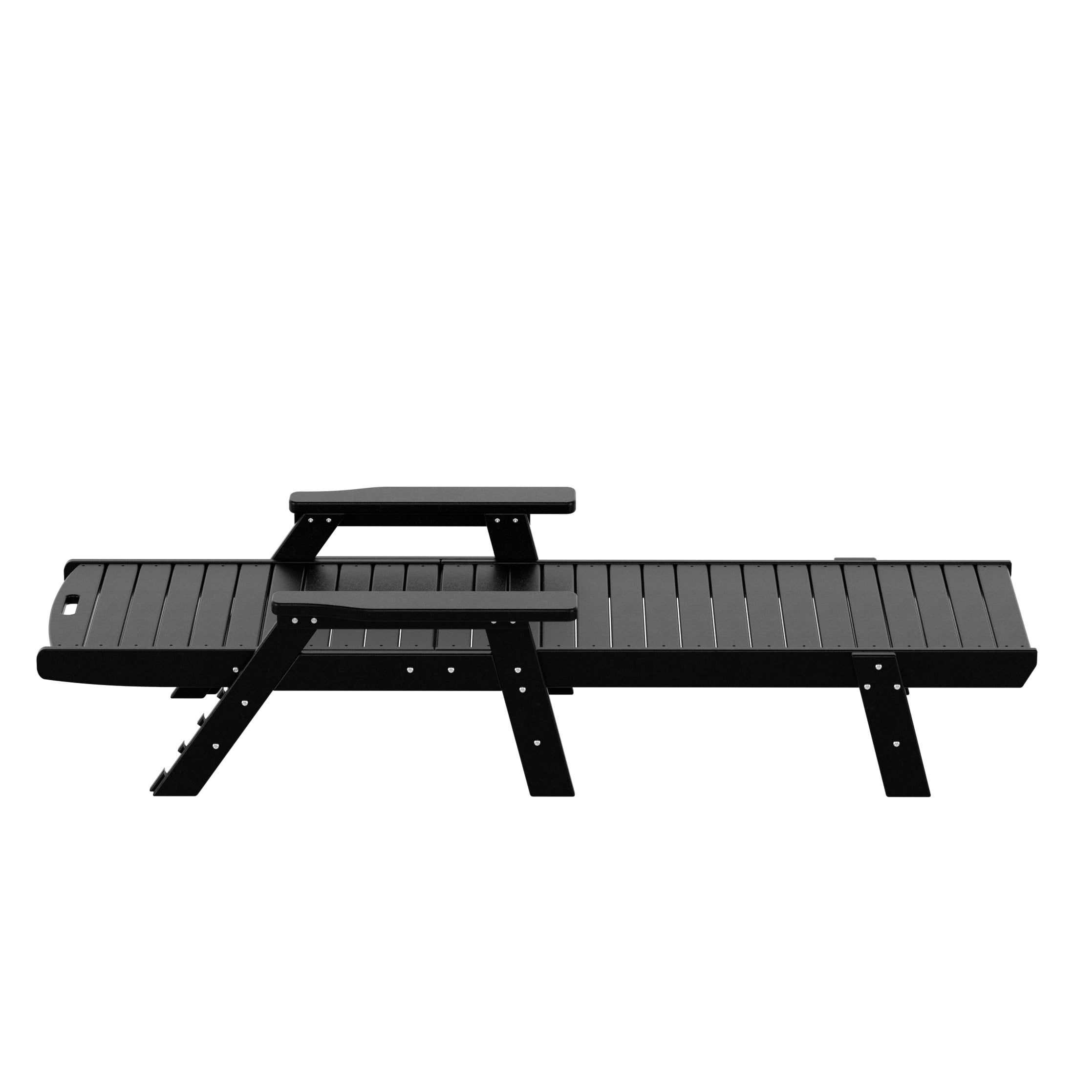 GARDEN Set of 2 Patio Outdoor Chaise Lounge Chair, Black