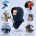 thumbnail image 3 of Balaclava Ski Mask for Men Windproof Thermal Winter Scarf Mask Women Neck Warmer Hood Blue, 3 of 7