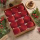 thumbnail image 1 of 12 bolas navideñas de terciopelo flocadas, adornos navideños de plástico, adornos colgantes decorativos para árbol de Navidad, decoración de 3,15 pulgadas, 1 of 5