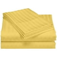 thumbnail image 4 of Striped 1200 TC Egyptian Cotton Deep Pocket Bed Sheet Set Gold Hypoallergenic,Fully Elasticized Fitted Sheet,Cooling California King Modern &, 4 of 5