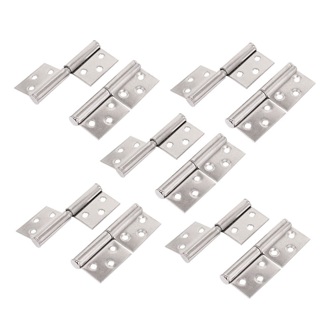 Bisagras de Acero Inoxidable Unique Bargains 61mm Largo para Gabinete 10 Piezas