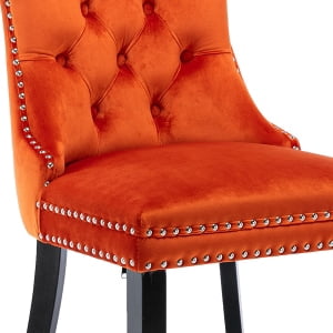 101 Orange Velvet, Wood Legs